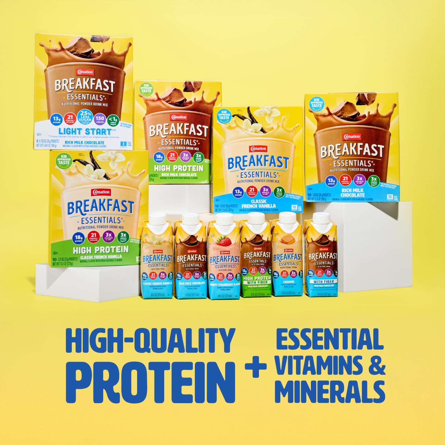 Carnation Breakfast Essentials Complete Nutritional Drink Strawberry 1.26 oz. Packet 60 Ct - Image 2