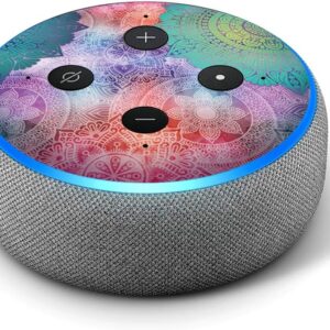 Colorful Mandala – Vinyl Decal Skin Compatible with Amazon Echo Dot 3rd Generation Alexa – Decorations for Your Smart Home Speakers, Great Accessories Gift for mom, dad, Birthday, Kids