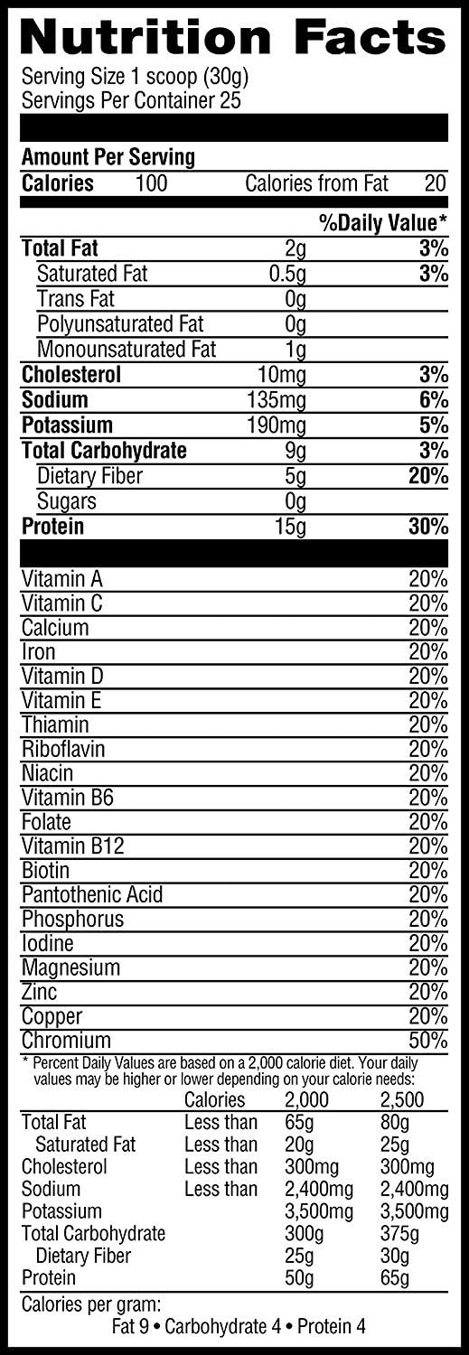 Muscle Milk ZERO, 100 Calorie Protein Powder, Vanilla, 15g Protein, 1.65 Pound, 25 Servings - Image 2