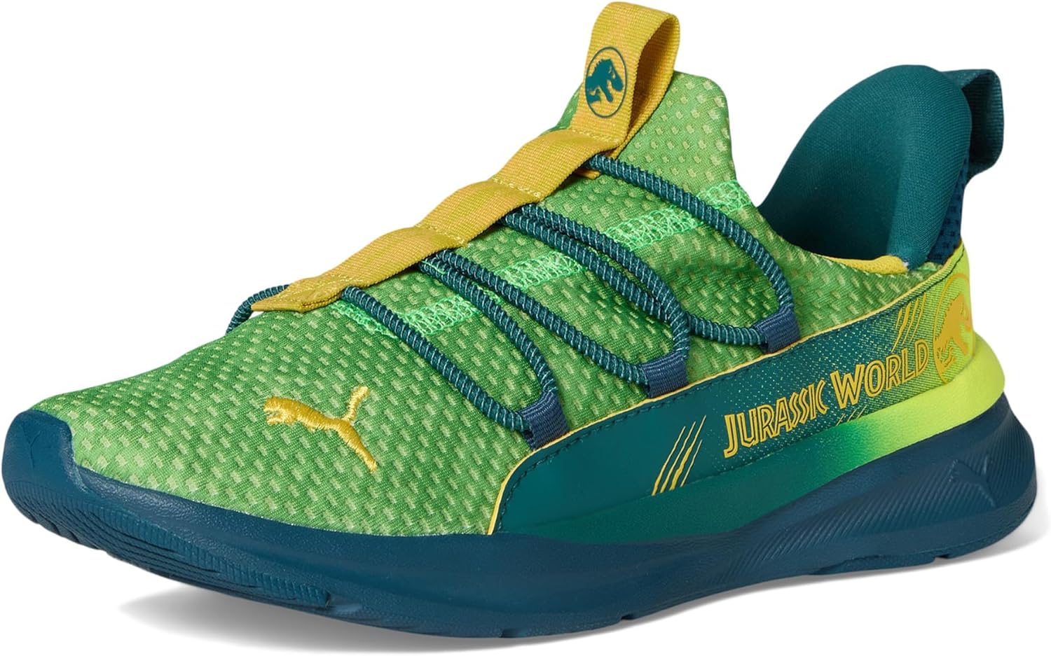 PUMA Kids Boys One4all 2.0 Jurassic World Air Lace Up Sneakers Shoes Casual - Yellow - Image 12