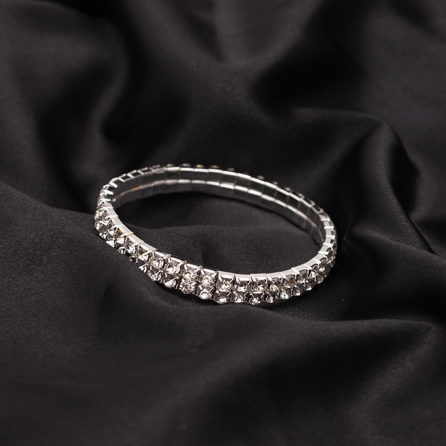 Silver Plated Elegant Necklace Earrings Bride Bridesmaid Jewelry Sets for Wedding Prom Crystal Jewelry Set for Women Costume Accessories - Image 6