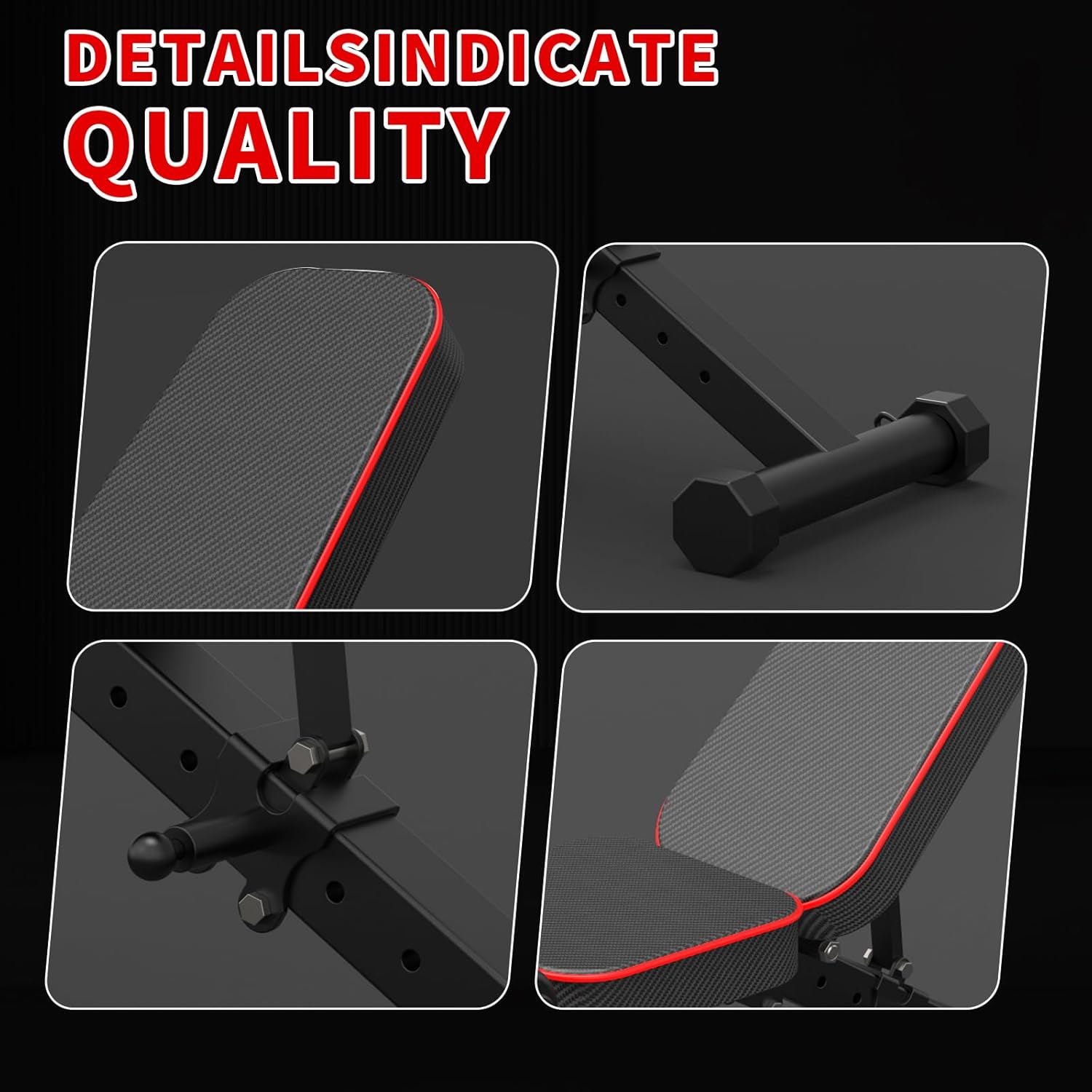 Adjustable Weight Bench - Utility workout Benches for Exercise, Free Installation Design for Portable Fitness Strength Training Equipment at Home Gym - Image 8