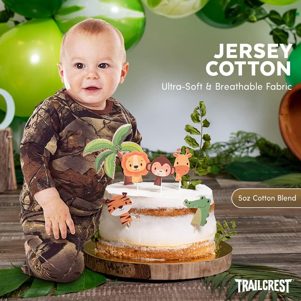 TrailCrest by Treel Infant - Toddler Cotton Camo Long Sleeve T-Shirt and Long Pants Set - Image 2