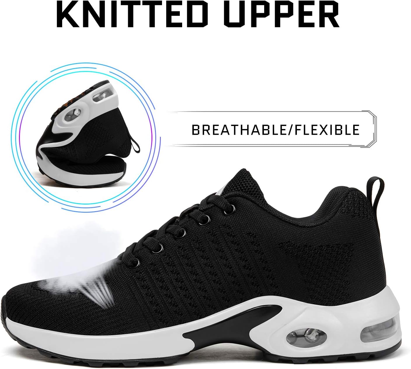 Mishansha Womens Sneakers Air Cushion Running Tennis Shoes Women Lightweight Arch Support Walking Shoes - Image 3