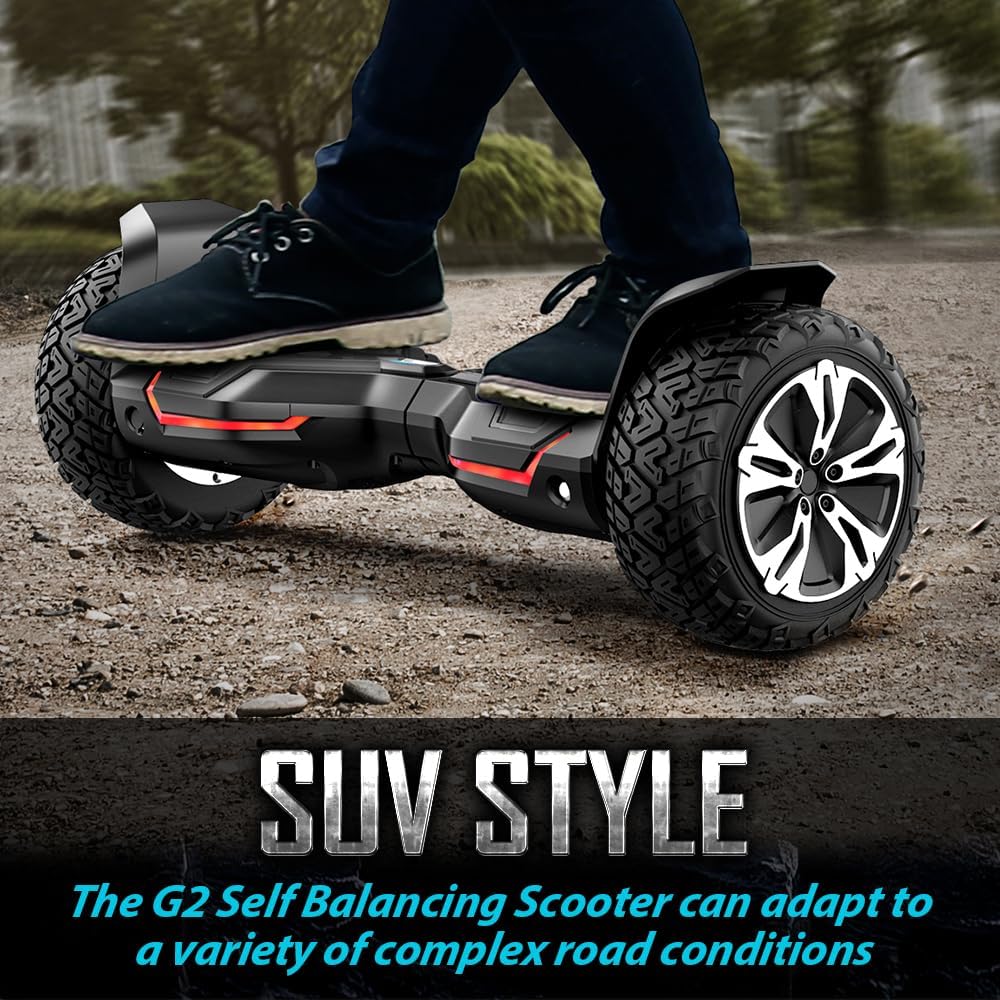 Gyroor Warrior 8.5 inch All Terrain Off Road Scooter with Bluetooth Speakers and LED Lights,Self Balancing Scooter for Kids ages 6-12 and Adults - Image 3