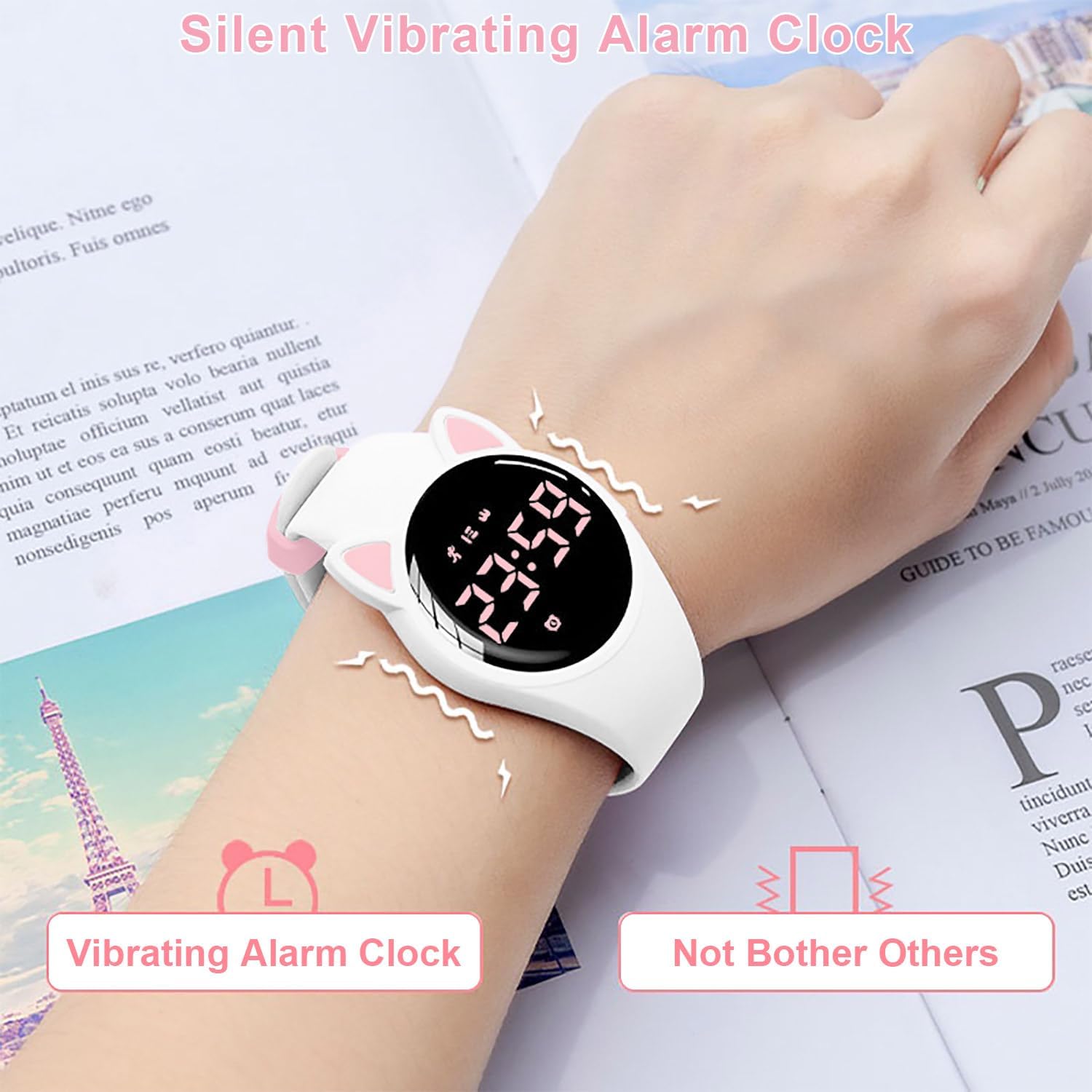 Fitness Tracker Pedometer Watch, No App No Phone Required, USB Charge 1 Hour for 20 Days Use, IP68 Waterproof Digital Watch with Alarm Clock Timer Distance Step Tracker for Kid Teen Boys Girls - Image 5