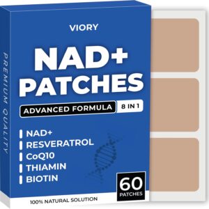 VIORY NAD Patches for Women & Men | NAD+ Patch for Energy & Healthy Aging | with CoQ10 & Nicotinamide | 60 Day Supply