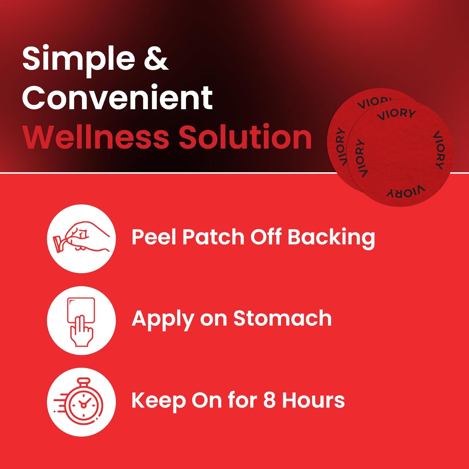 VIORY GLP-1 Patches for Women & Men | GLP1 Patch with Berberine, L-Glutamine, Garcinia Cambogia, Resveratrol | 60 Days Supply - Image 4