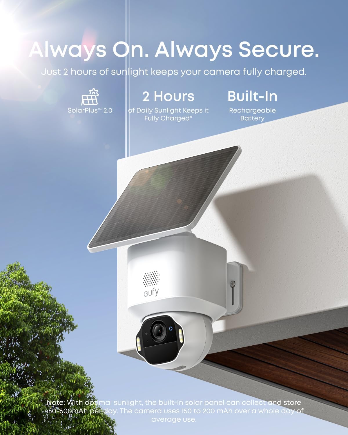 eufy Security SoloCam E42 4-Cam Kit (HomeBase S380), 4K Security Camera Wireless Outdoor, Solar Powered, AI Motion Tracking, Strobe Light, Pan & Tilt, Facial Recognition, Local Storage Up to 16 TB - Image 6