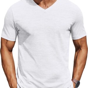 COOFANDY Men’s T Shirts Short Sleeve Classic V Neck T-Shirt Casual Summer Basic Tee Shirt