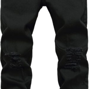 Boy’s Skinny Fit Ripped Destroyed Distressed Stretch Slim Jeans Pants