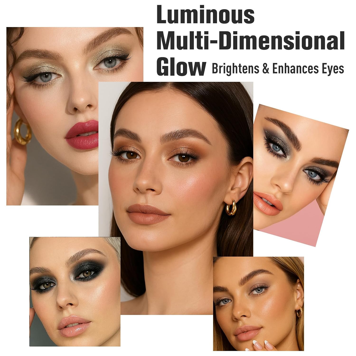 UCANBE Baked Eyeshadow Palette with 15PCS Brushes Makeup Set, 16 Color Natural Nude Matte Shimmer Metallic Eye Shadow Make Up Pallet for Women Girls, High Pigmented Long Lasting Waterproof - Image 4