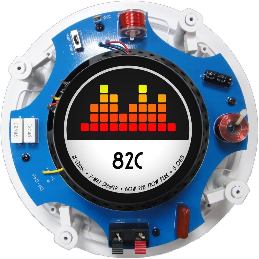 82C Silver Ticket In-Ceiling Speaker with Pivoting Tweeter (8 Inch in-ceiling) 1 Piece, 11 inch overall size - Image 4