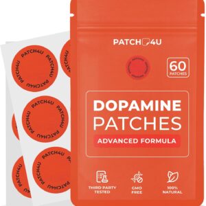 Dopamine Patches | Mood & Positivity | with Lion’s Mane, Rhodiola Rosea, Ginkgo Biloba, 5-HTP | Dopamine & Serotonin Balance for Women and Men | 60 Days Supply