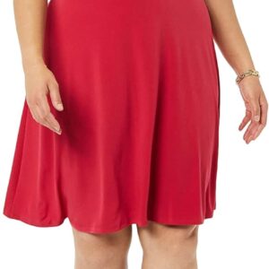 Amazon Essentials Women’s Short Sleeve V-Neck Gathered Fit and Flare Dress