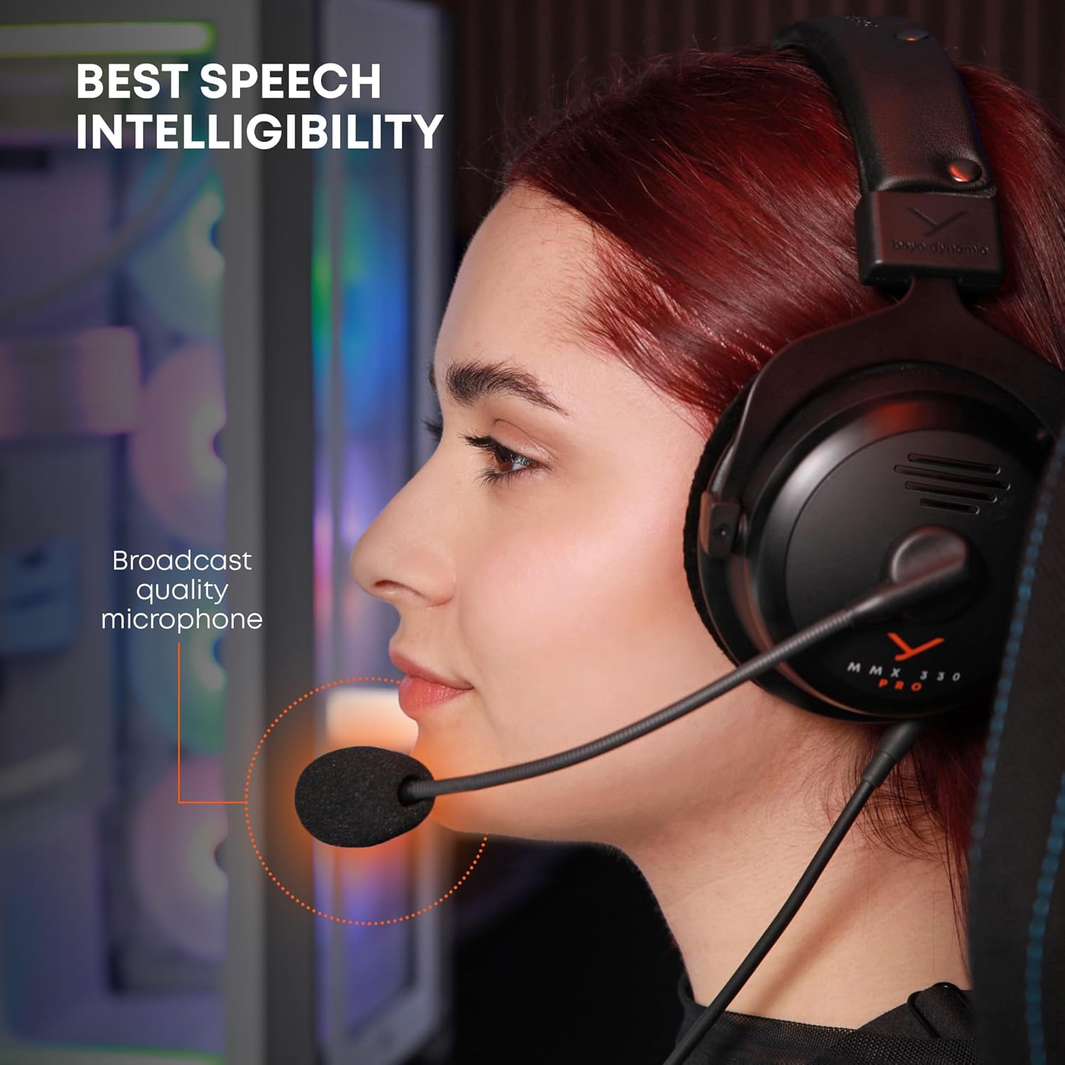 beyerdynamic MMX 330 Pro Open-Back Gaming Headset with Stellar.45 Driver and Condenser Microphone, Wired Gaming Headset Suitable for PC, Xbox, PlayStation and Nintendo Switch. Handmade in Germany - Image 6