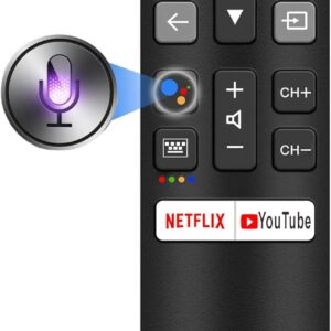 Smart Remote Compatbile with TCL Remote Control Replacement, Voice Control, New Upgraded RC802V Universal for TCL TV remotes, Google, Android Smart TVs, Control para remoto
