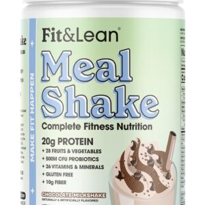 Fit & Lean Meal Shake, Fat Burning Meal Replacement, Protein, Fiber, Probiotics, Chocolate, 1lb, 10 Servings Per Container