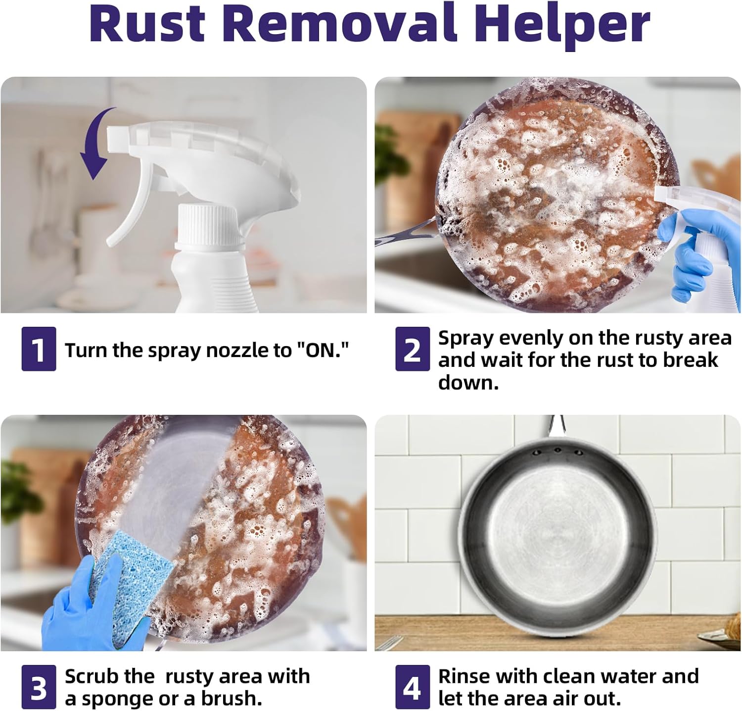 Jocecury 500ML Stainless Steel Rust Remover, Multi-Purpose Foam Cleaner, Dissolves Rust Particles, Stainless Steel Appliance Cleaner,Food-safe Formula,Metal Cleaner - Image 6