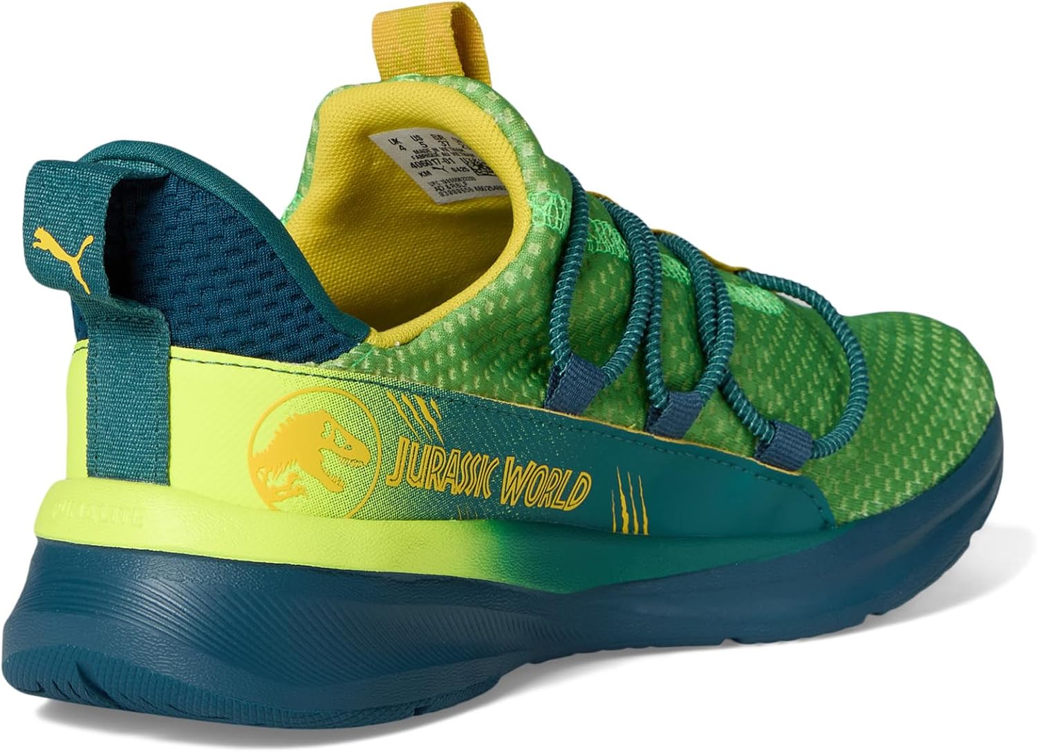 PUMA Kids Boys One4all 2.0 Jurassic World Air Lace Up Sneakers Shoes Casual - Yellow - Image 3
