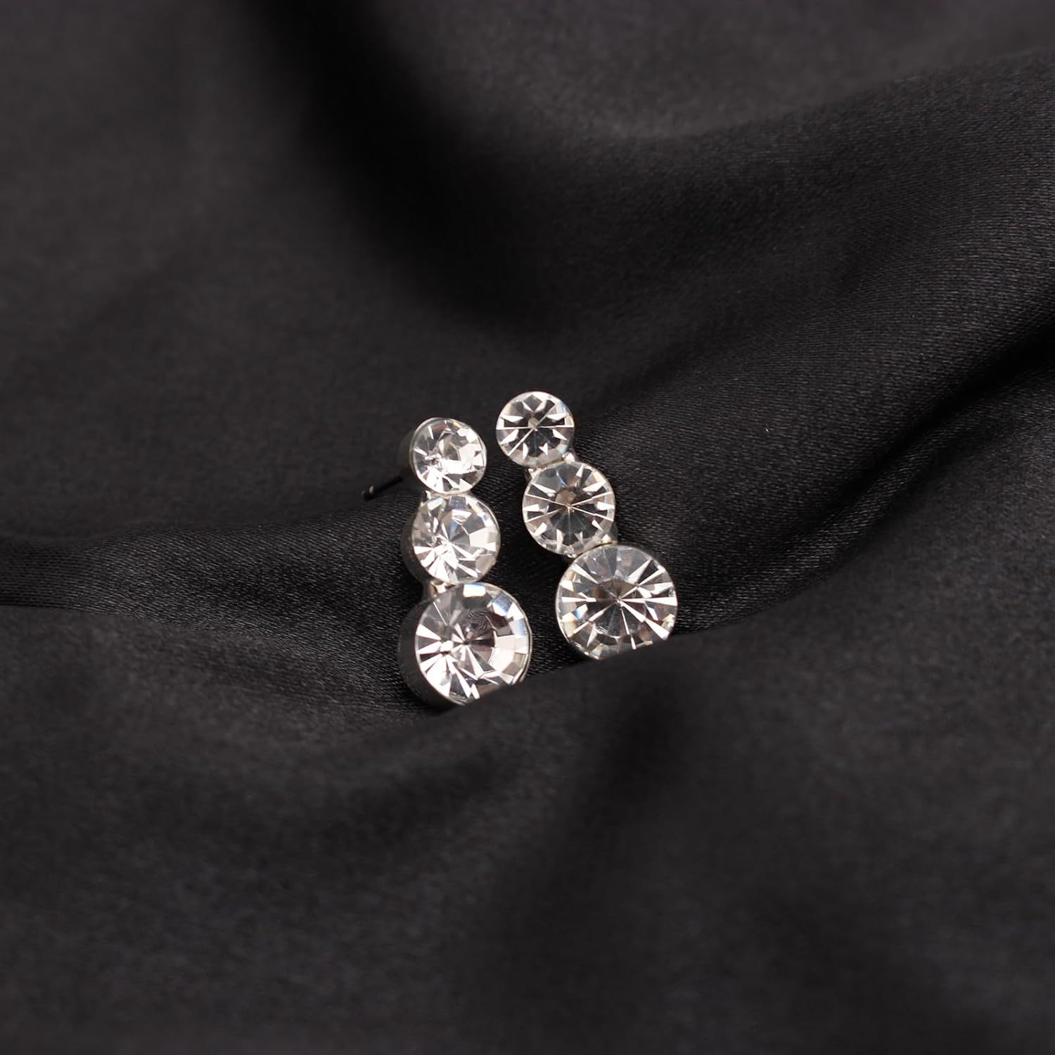 Silver Plated Elegant Necklace Earrings Bride Bridesmaid Jewelry Sets for Wedding Prom Crystal Jewelry Set for Women Costume Accessories - Image 5