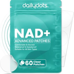 NAD+ Patches | Energy, Healthy Aging & Wellness Support | 12 Active Blends incl. Nicotinamide & CoQ10 | Time Release Patch | for Men & Women (60 Patches)