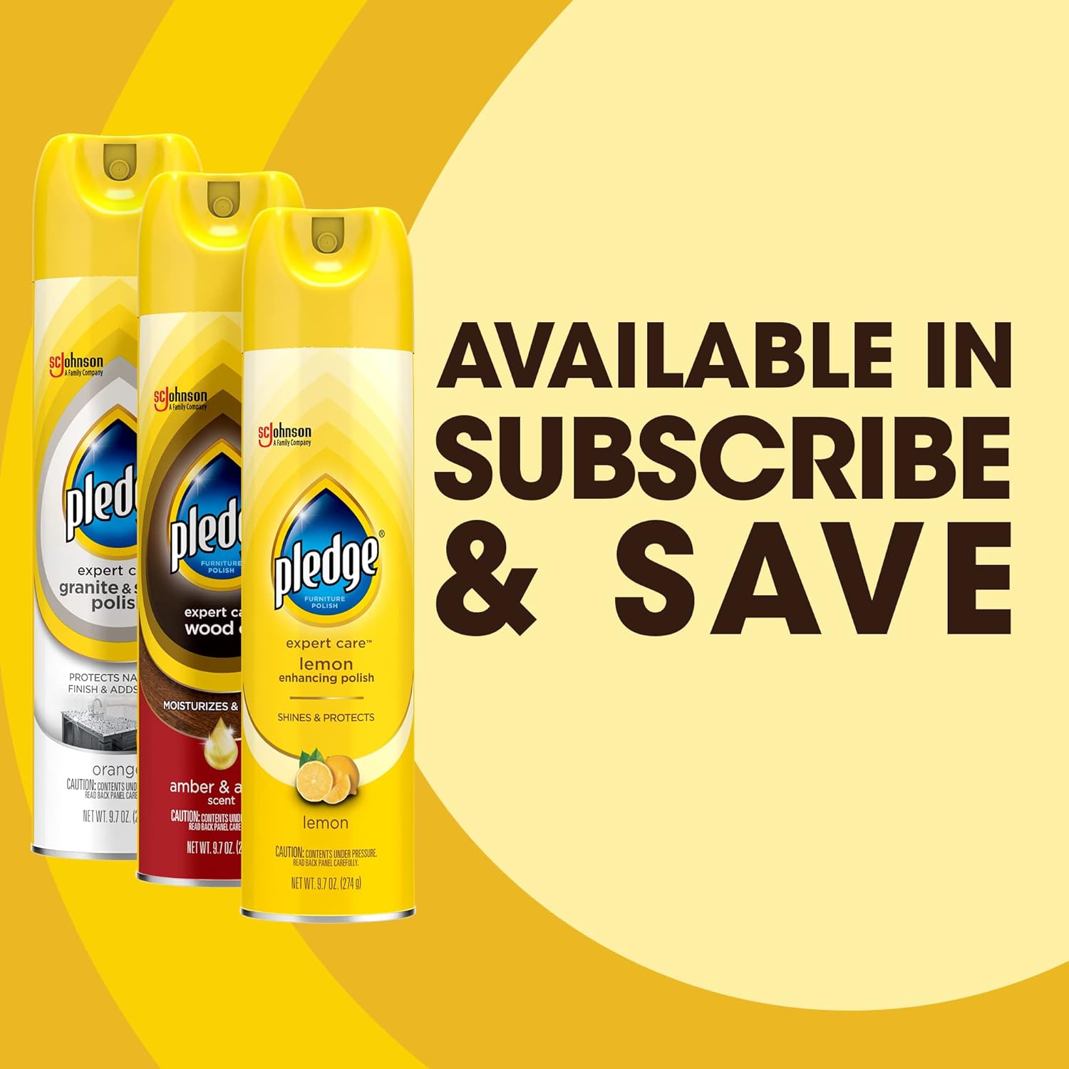 Pledge Enhancing Polish, Furniture & Wood Spray, Lemon Scent, 9.7oz - Image 10