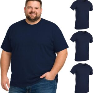 BILLIONHATS Mens Plus Size Tees Sizes Big & Tall Cotton Tshirt in Assorted Color of T-Shirts