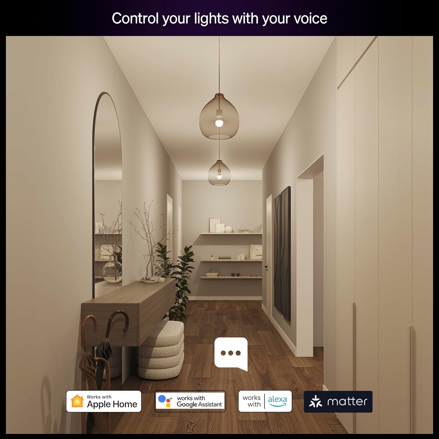 Philips Hue Essential Smart LED A19 Bulb, White and Color Ambiance, E26 Base, 8.8W, 2200K-6500K, 800 Lumens, Dimmable, Works with Alexa, Google, and Apple Home, 4-Pack - Image 5