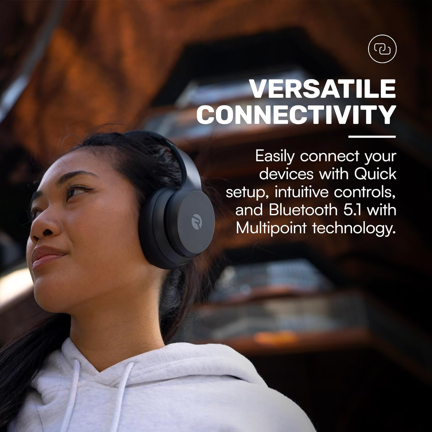 Raycon Fitness Bluetooth Headphones - Over The Ear Running Headphones, Active Noise Cancelling Wireless Headphones + Awareness Mode, Bluetooth Headset with Mic, 45 Hours of Battery Life (Black) - Image 6