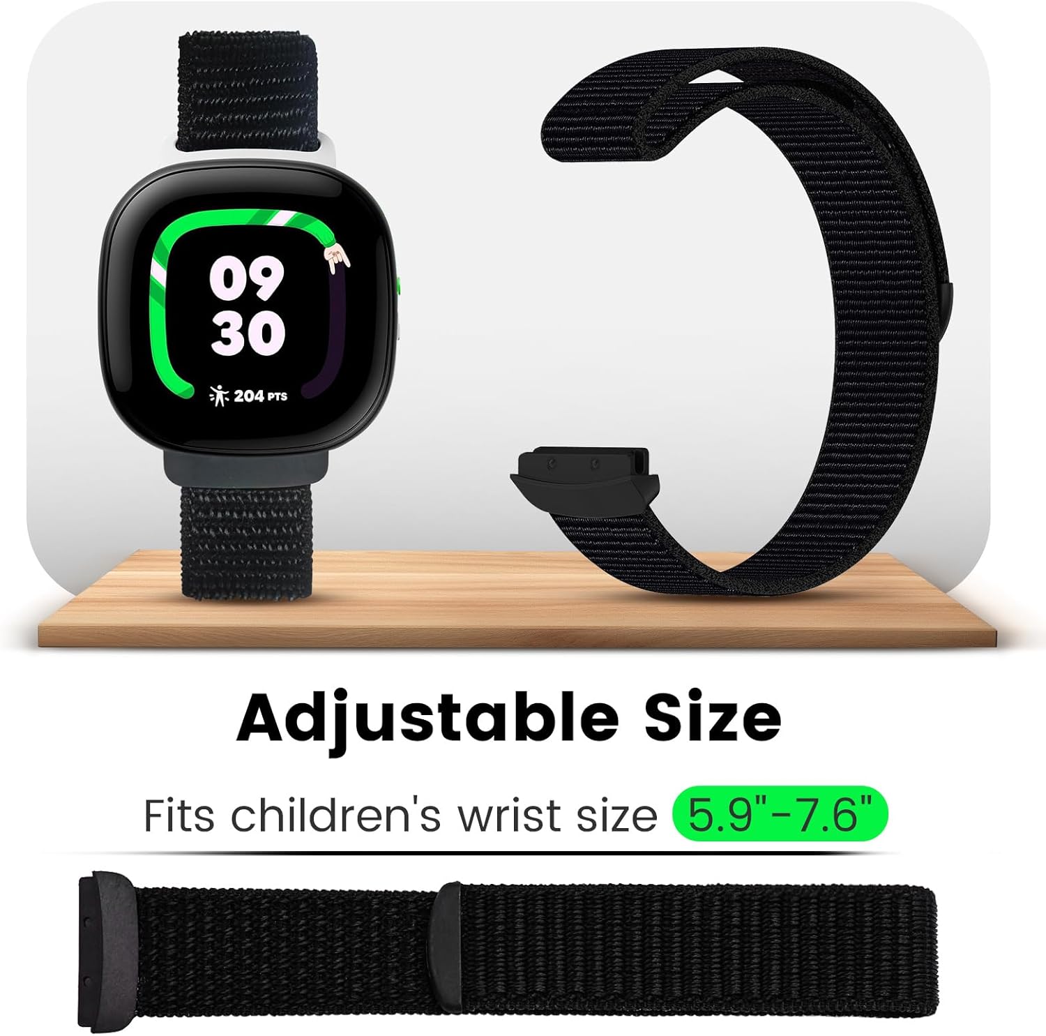 Kids Nylon Bands Compatible with Google Fitbit Ace LTE, Breathable Hook&Loop Strap Replacement for Boys Girls - Image 3