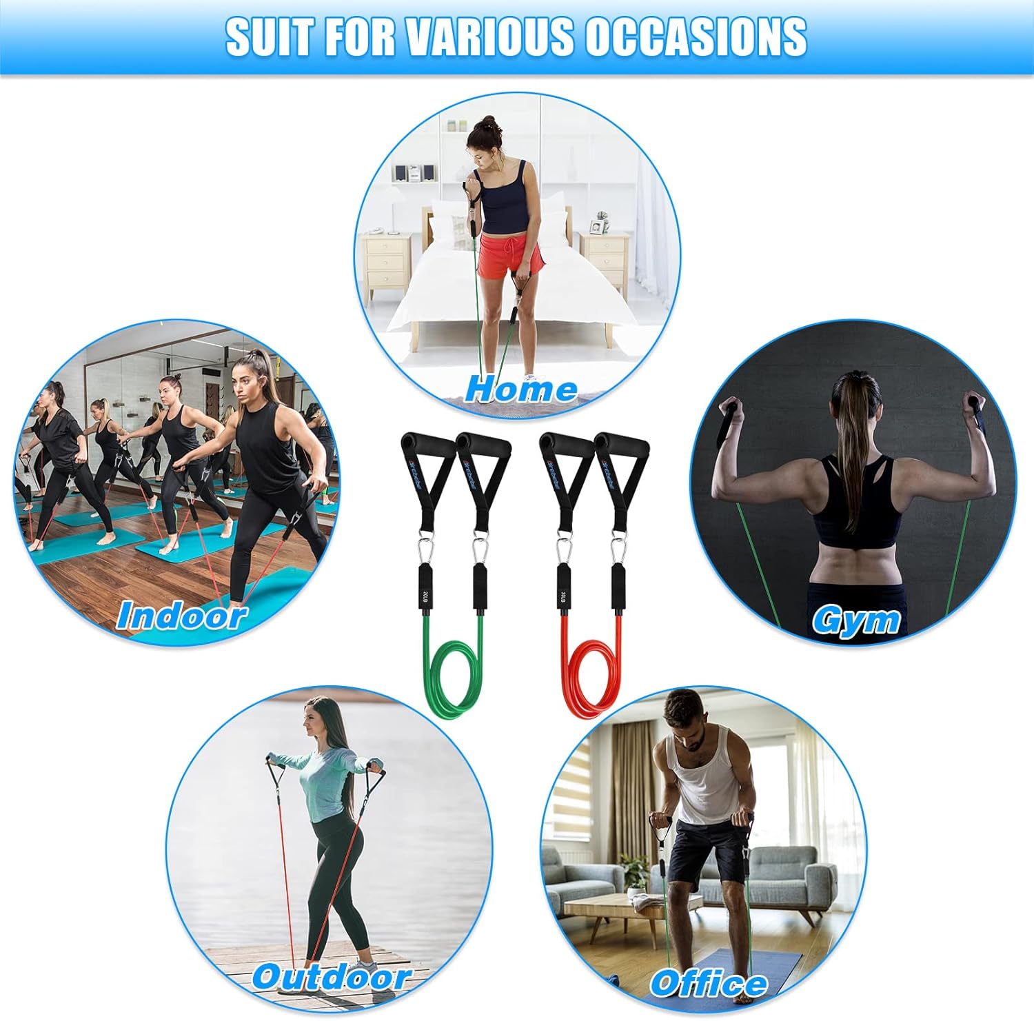 Brebebe Door Anchor Strap for Resistance Bands Exercises, Multi Point Anchor Gym Attachment for Home Fitness, Portable Door Band Resistance Workout Equipment, Easy to Install, Punch-Free, Nail-Free - Image 6