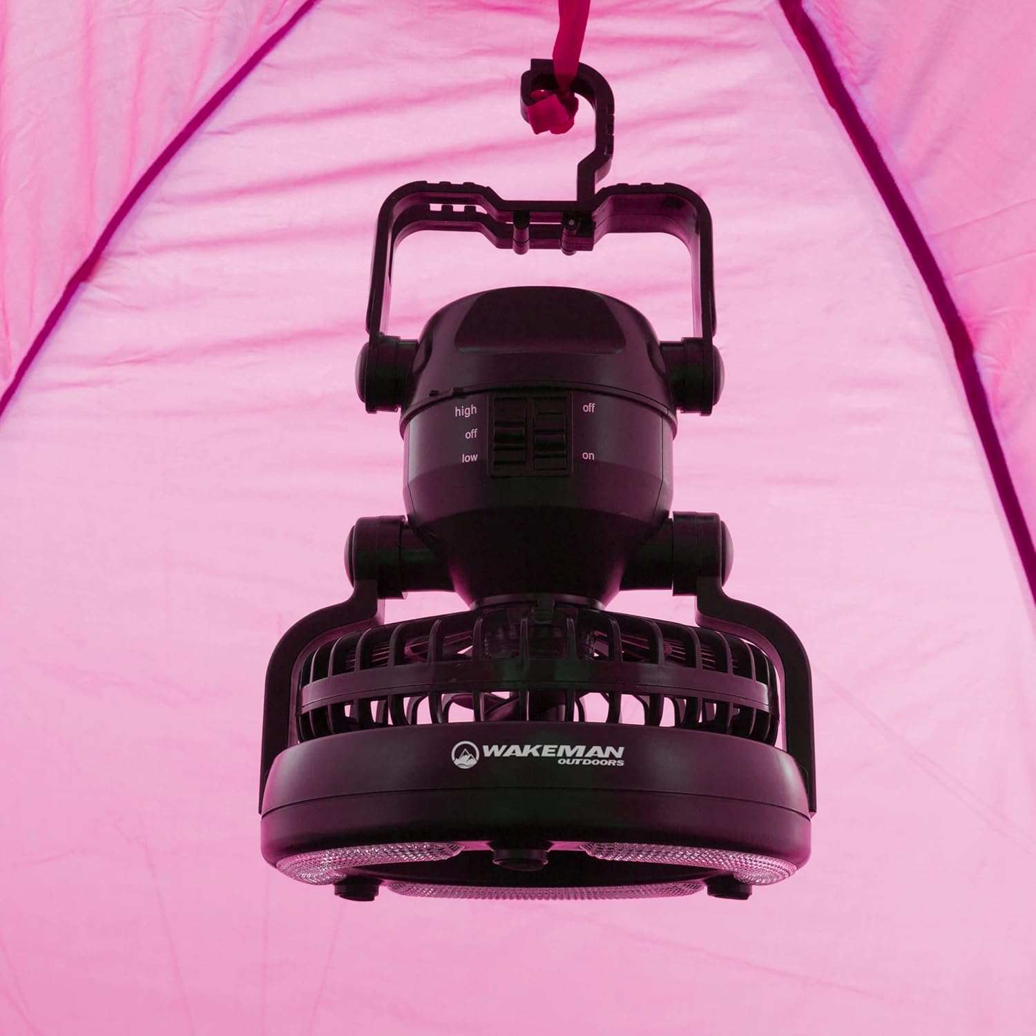 Wakeman Tents 2-Person Tent with Removable Rain Fly and Carry Bag - Comes with Camping Lantern with Fan - Weather-Resistant Camping Accessories by Wakeman - Image 10