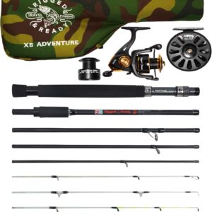 Rigged & Ready X Series™ Travel Fishing Rods. 6 Super Compact Combos and Rods, Multi-Functional, Spinning Poles. 5 to 25 Techniques from one Rod. Spin, Bass, Carp, Fly. Fresh & Saltwater Angling.