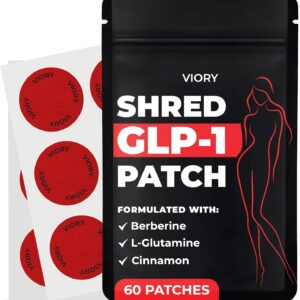 VIORY GLP-1 Patches for Women & Men | GLP1 Patch with Berberine, L-Glutamine, Garcinia Cambogia, Resveratrol | 60 Days Supply