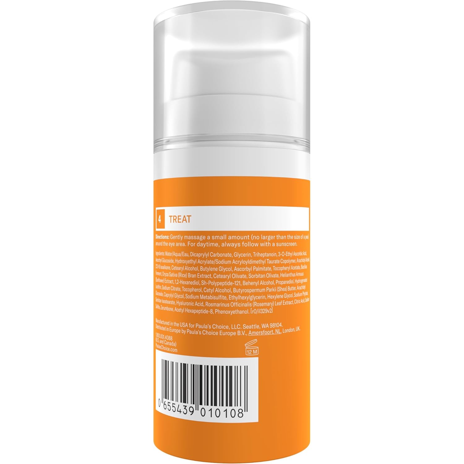 Paula's Choice C5 Super Boost Eye Cream for Dark Circles, Puffy Eyes, Fine Lines & Crow’s Feet, Eye Repair Cream with 5% Vitamin C, Hyaluronic Acid & Peptides, Fragrance Free, 0.5 fl oz - Image 4