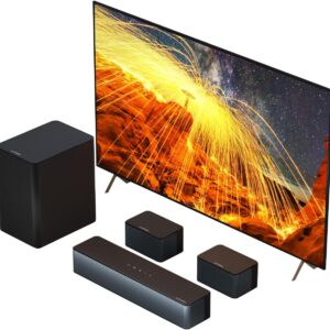 ULTIMEA 5.1 Virtual Surround Sound Bar, 320W Home Theater Surround System with Adjustable Speakers & Subwoofer, TV Speaker Soundbar, Sound Bar for Smart TV, Bluetooth 5.3, Easy Setup, Poseidon D50