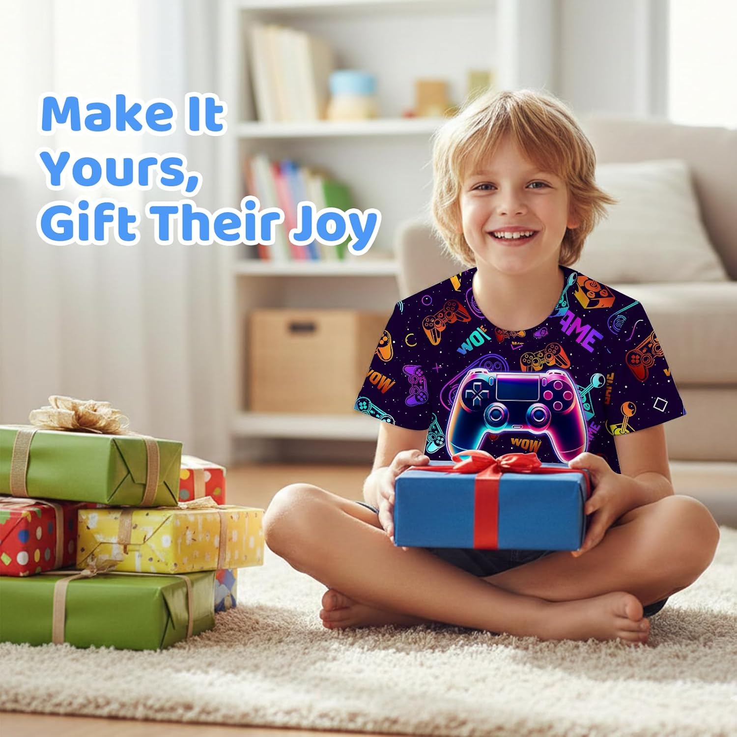 Boys Custom Name T-Shirt Kids Ages 4-14 | Personalized Graphic Tee Soft Breathable Polyester Durable for School Play - Image 6