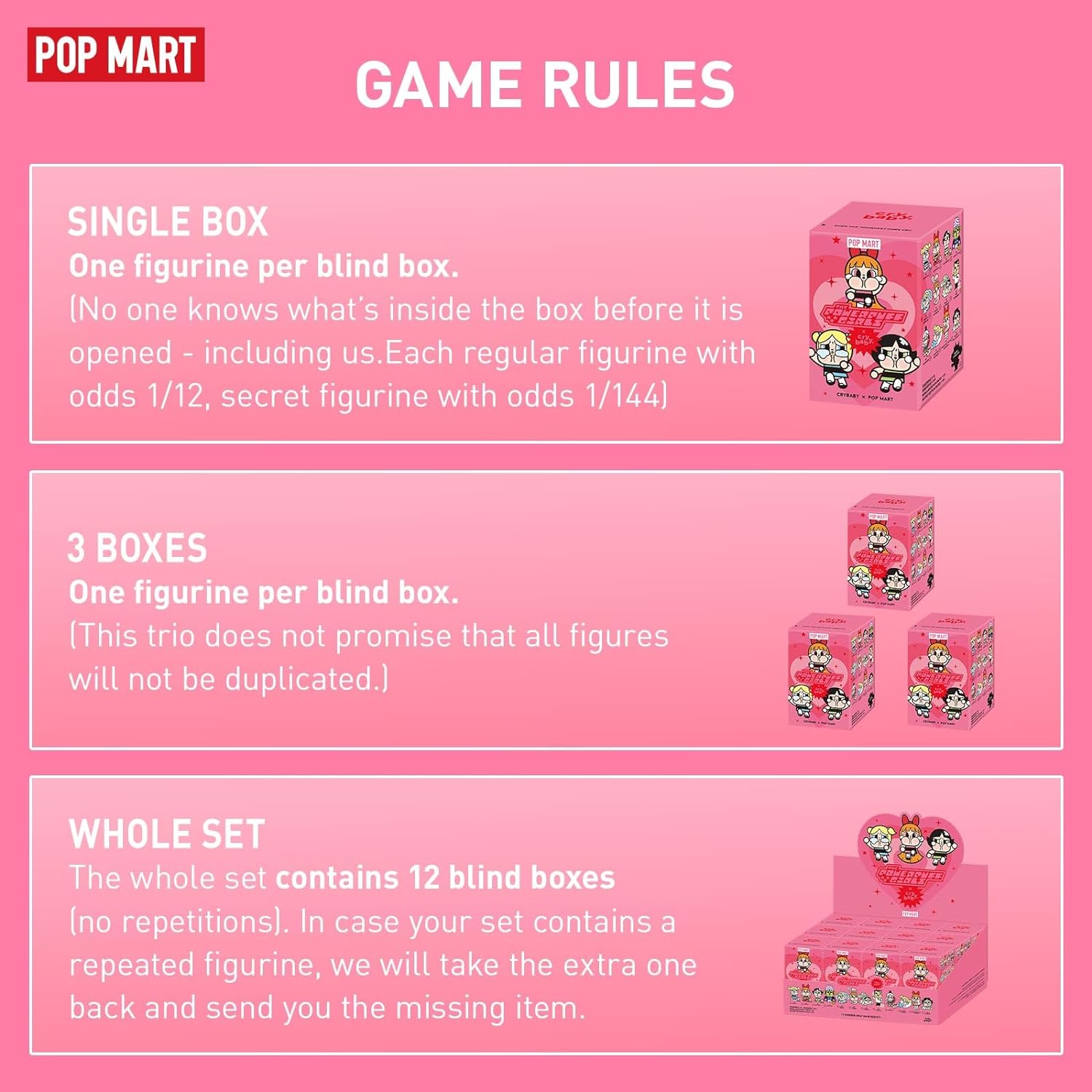 POP MART Crybaby x Powerpuff Girls Series Figures, Crybaby Blind Box Figures, Random Design Action Figures Collectible Toys Home Decorations, Holiday Birthday Gifts for Girls and Boys, Single Box - Image 2