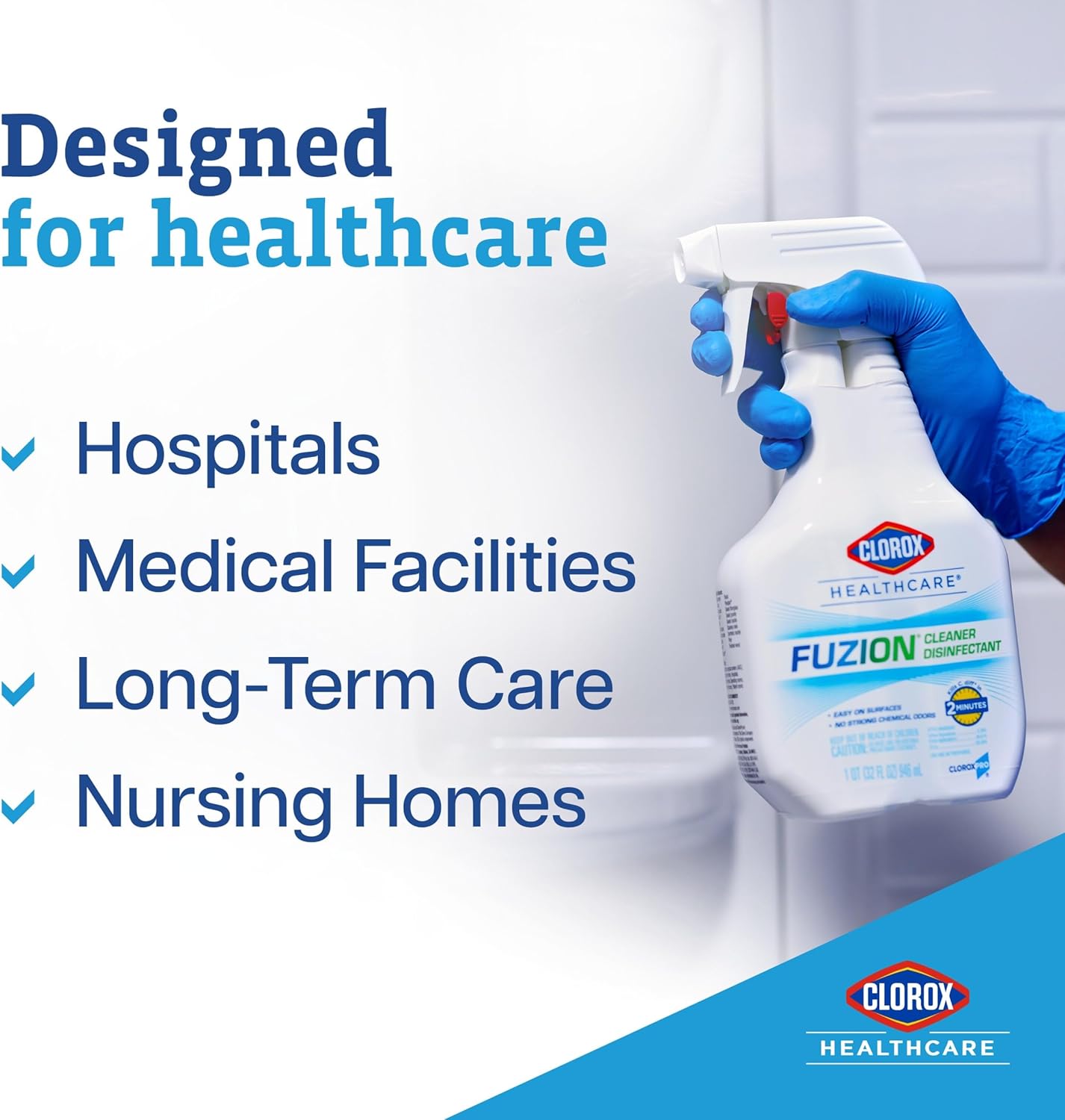 Clorox Healthcare Fuzion Cleaner Disinfectant Spray, 32 Fluid Ounces, Pack of 9 (Package May Vary) - Image 3