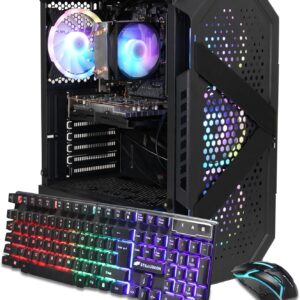 STGAubron Gaming PC Desktop Computer, Intel Core i7 up to 3.9G, GeForce RTX 3060 12G, 32GB RAM, 1TB SSD, WiFi 6, BT 5.0, RGB Fan x 4, Windows 11 Home