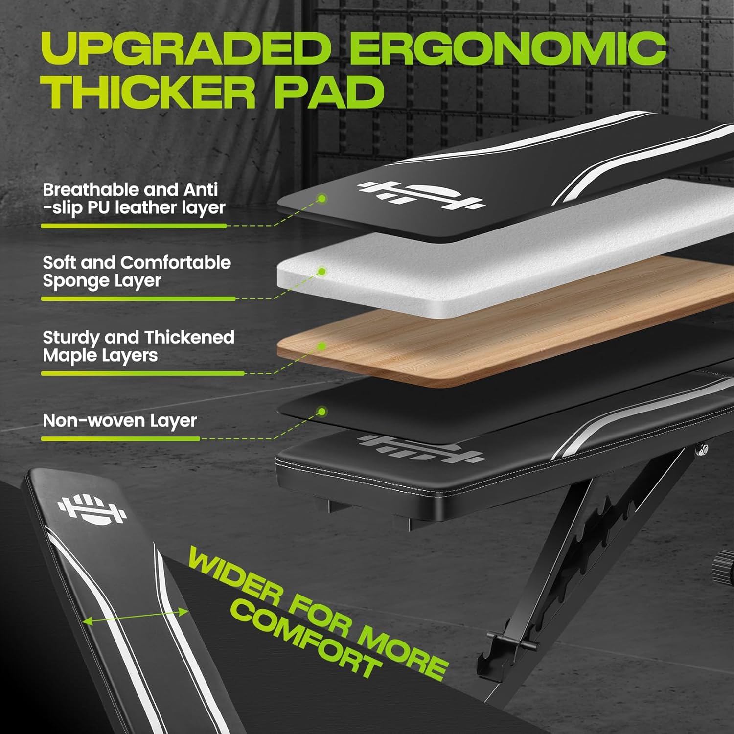 ANCHEER Basic Weight Bench for Home Gym, 660LBS Fast Foldable Workout Bench Press for Home Gym with 8 Adjustable Backrests Incline/Flat/Decline Full Body Strength Training - 2025 Upgrade - Image 5