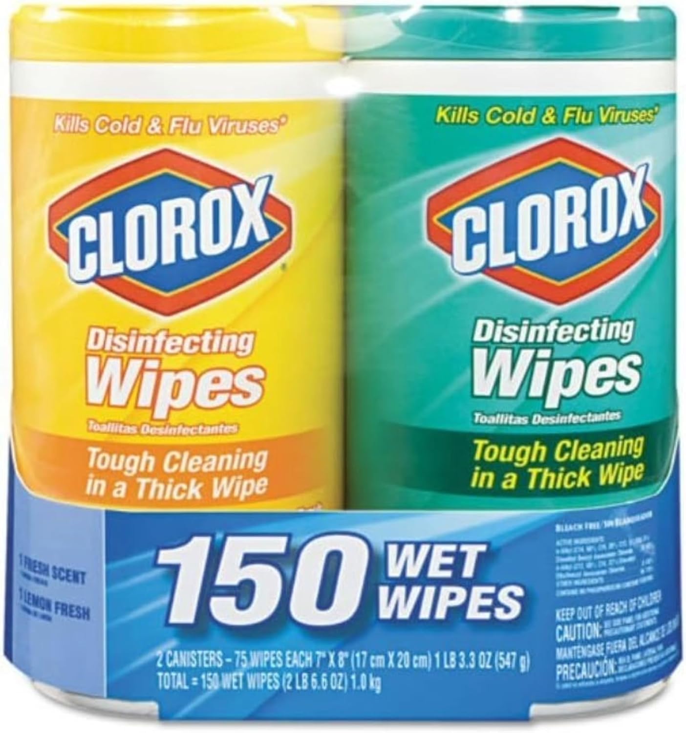 Clorox, Crisp Lemon with Fresh Scent Disinfecting Wipes, 2 Count - Image 2
