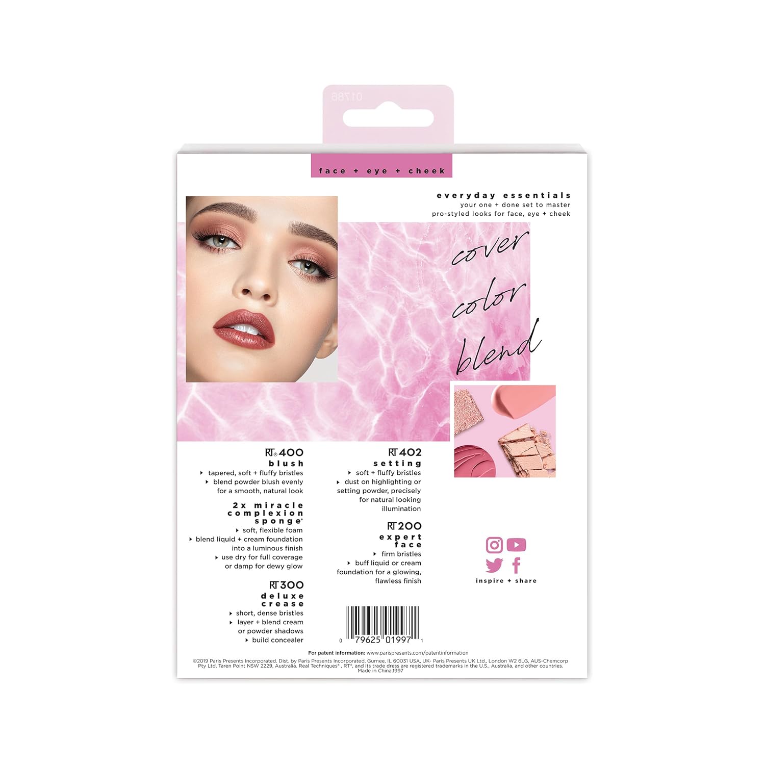 Real Techniques 6 Piece Everyday Essentials Makeup Brush Set, Includes 4 Brushes & 2 Makeup Sponges, For Foundation, Blush, Bronzer, Contour, Eyeshadow, & Powder, Travel Gift Set, Cruelty-Free & Vegan - Image 15