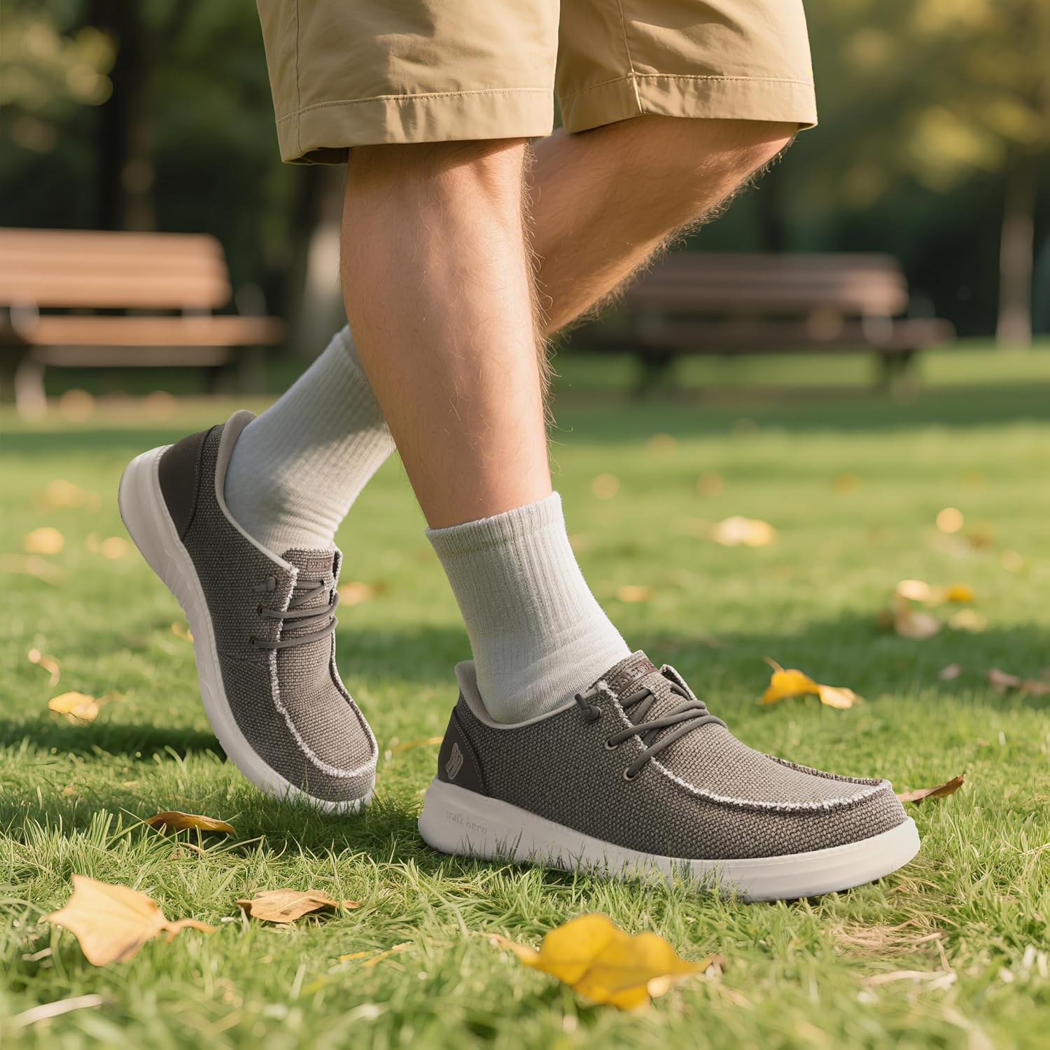 Slip On Shoes for Men with Arch Support, Lightweight Mens Slip On Shoes, Breathable Mens Casual Shoes, Orthopedic Mens Loafers with Non Slip Sole - Image 2