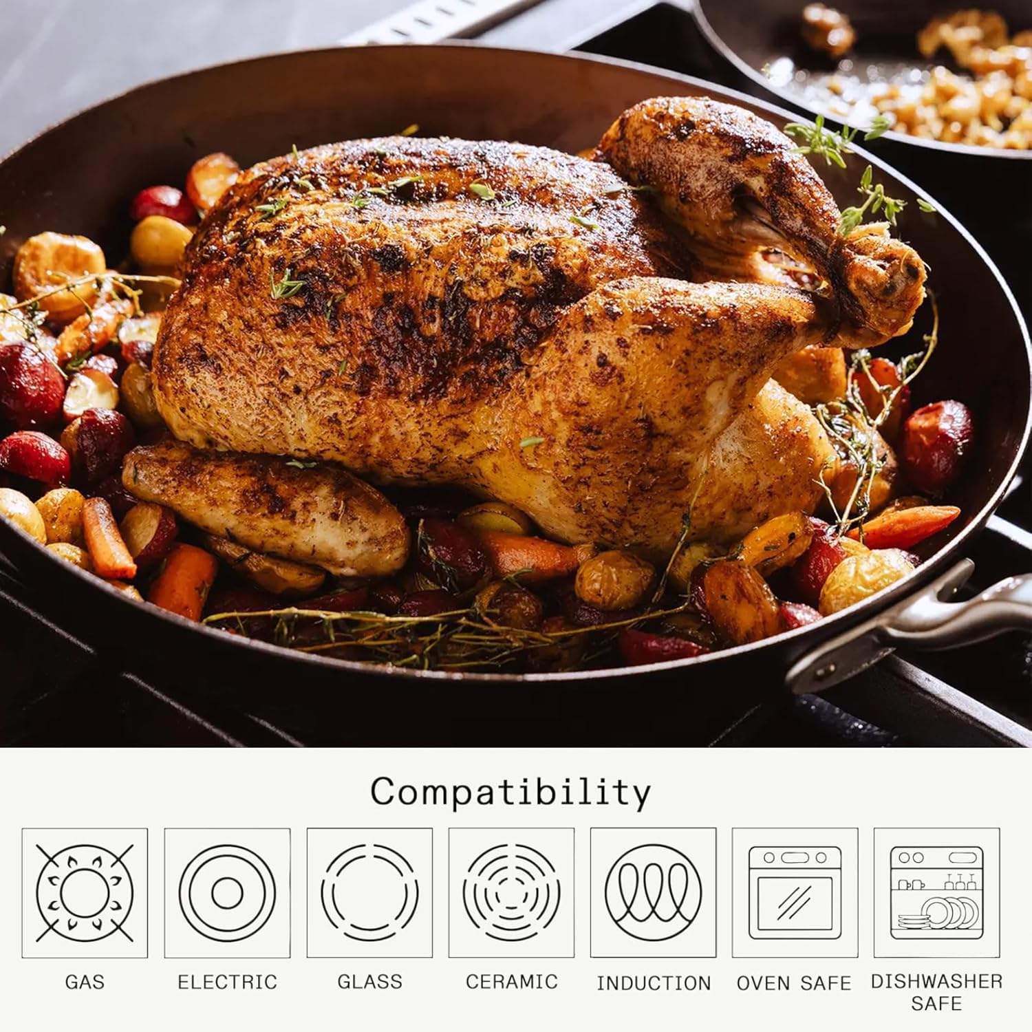 Made In Cookware - 3 Piece (Includes 8",10",12") Seasoned Blue Carbon Steel Frying Pan - (Like Cast Iron, but Better) - Professional Cookware - Crafted in Sweden - Induction Compatible - Image 7