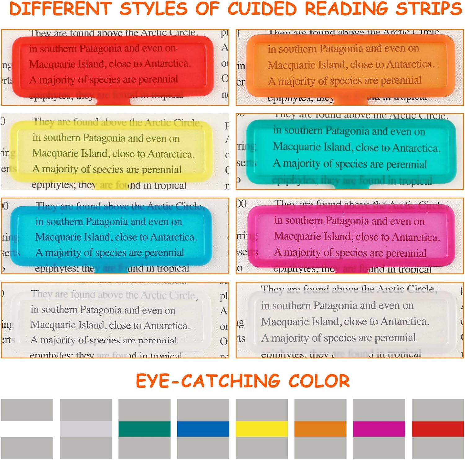 32Pcs Guided Reading Strips,Finger Guided Reading Trackers,Children ADHD Finger Trackers with Finger Rings,Dyslexia Tools for Kids Bookmark Reading Trackers Reading Tools - Image 6