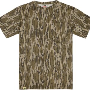Mossy Oak Short Sleeve Cotton Mens Camo Hunting Shirt