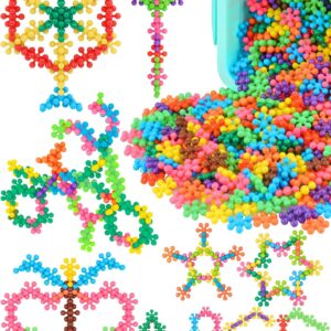 NiToy Rainbow Color Building Blocks Set – 600 PCS in 9 Bright Colors with Storage Box – Educational Construction Toy for Kids, STEM Creativity & Fine Motor Skills(Rainbow Colors)