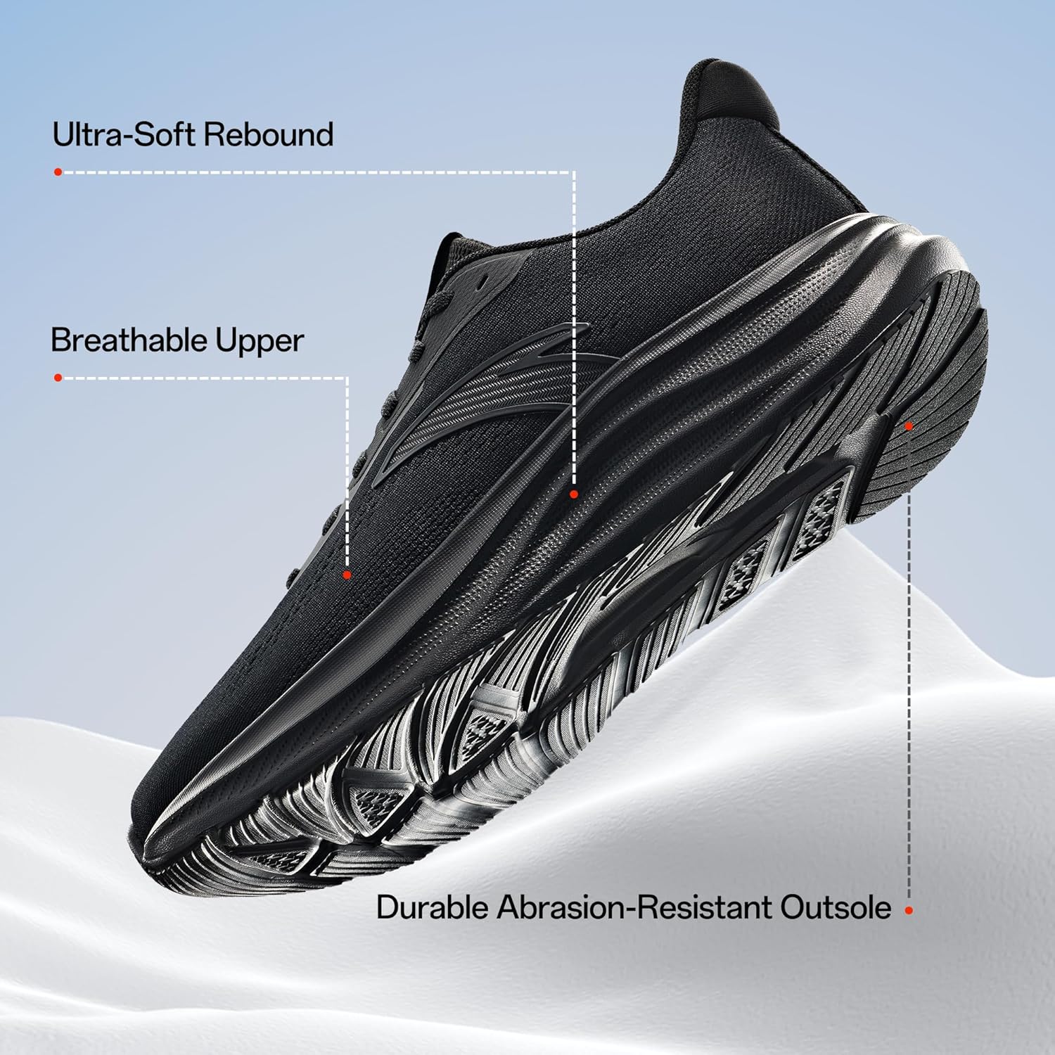 ANTA Men’s Running Shoes, Lightweight Cushioned Breathable Sneakers, Comfortable Trainers with Slip Resistant Outsole for Jogging, Walking and Daily Workout - Image 4